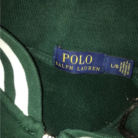 Vintage Polo Zip up Sweatshirt (dark green) - Picture 4 of 5